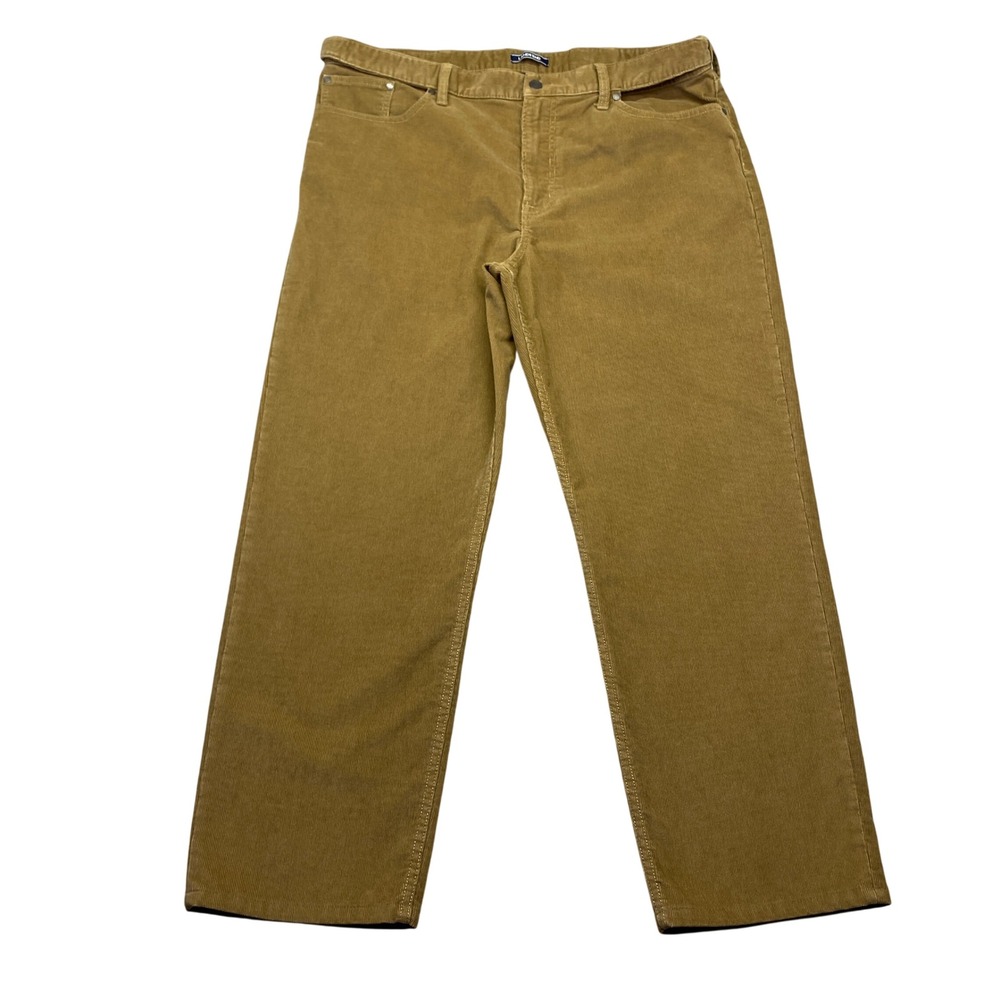 Lands End Mens 40 Traditional Fit Corduroy Pants Tan Brown Straight Leg‎ Preppy